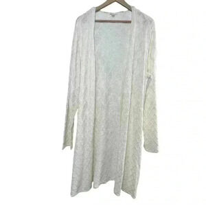 NWOT Cato Plus Ivory Breeze Diamond Lattice Duster Boho Cardigan | Size 18/20